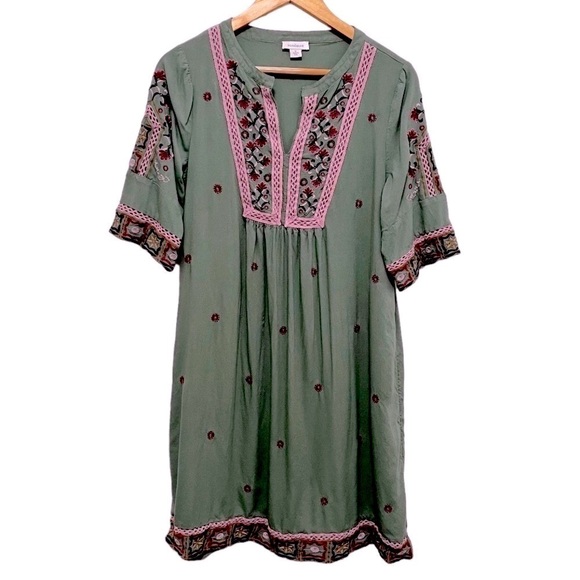 Sundance LUCIENNE DRESS Embroidered Floral Dress, size S - Picture 2 of 8